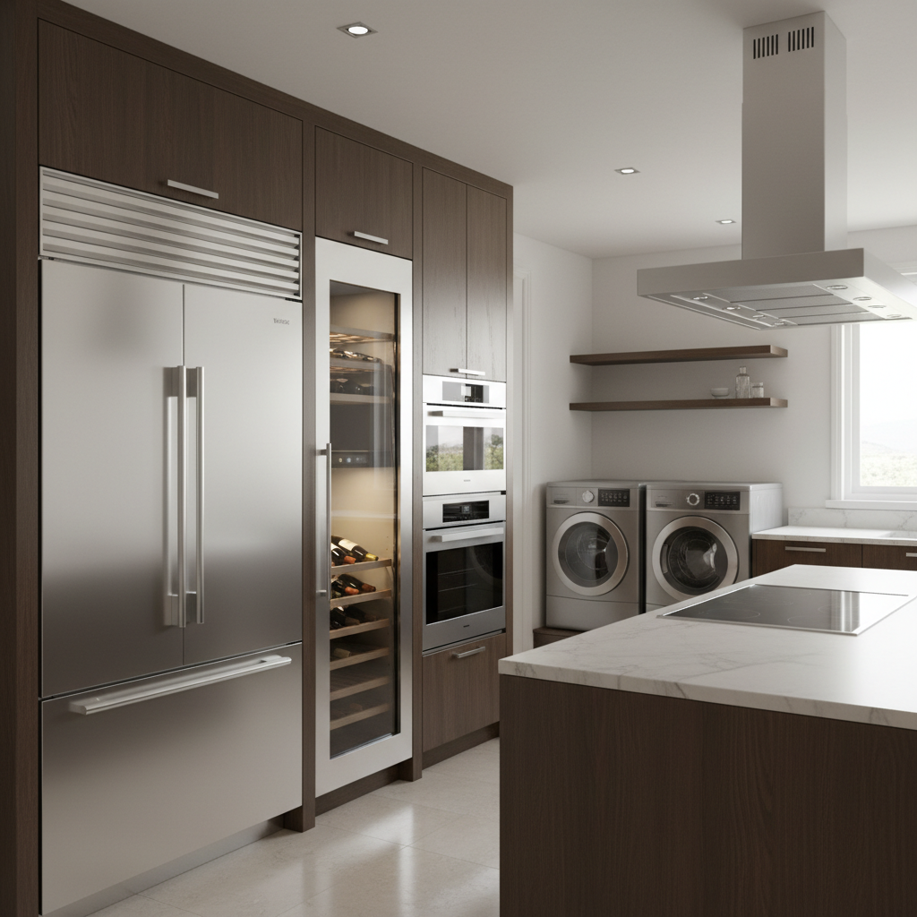 Premium residential appliances in a luxury home